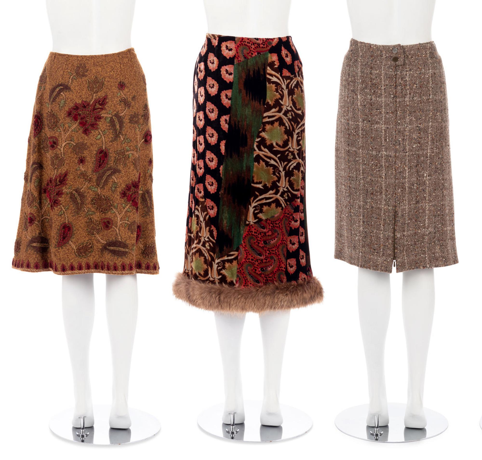 Collection of Six Designer Pieces: Five Oscar de la Renta Pieces, One Chanel Skirt, 1999-2007