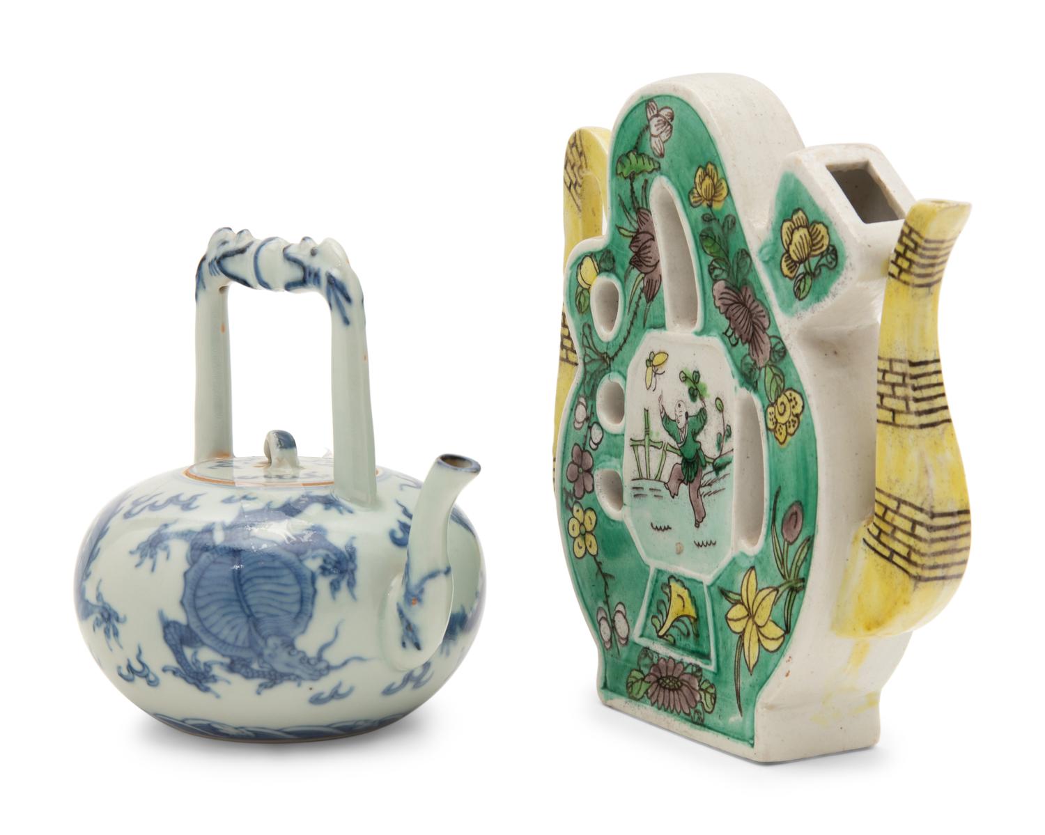 Two Chinese Porcelain Teapots