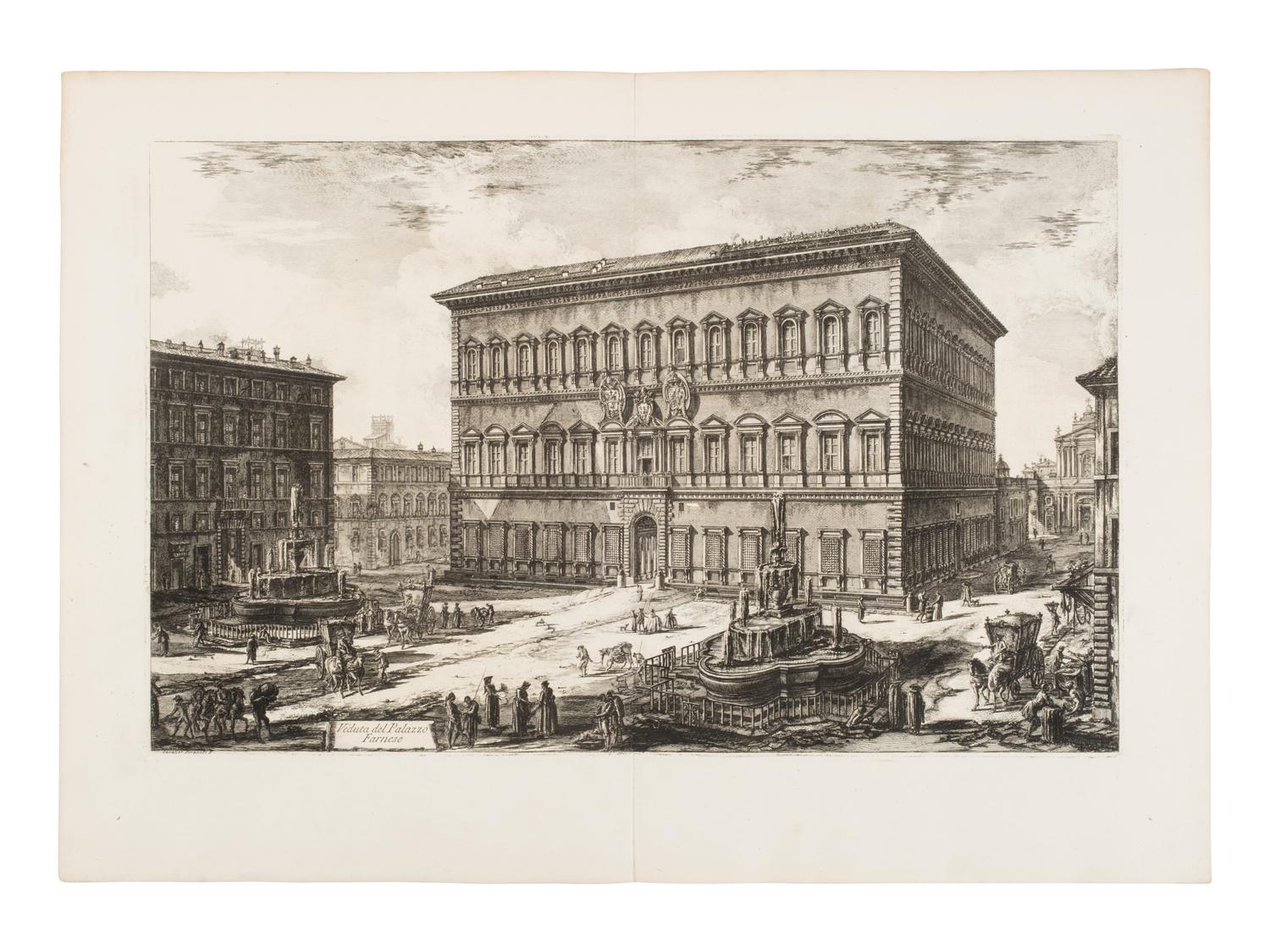 [Prints] Piranesi, Giovanni Battista. Group of 12 Etchings — 1) Veduta dell'atrio del portico