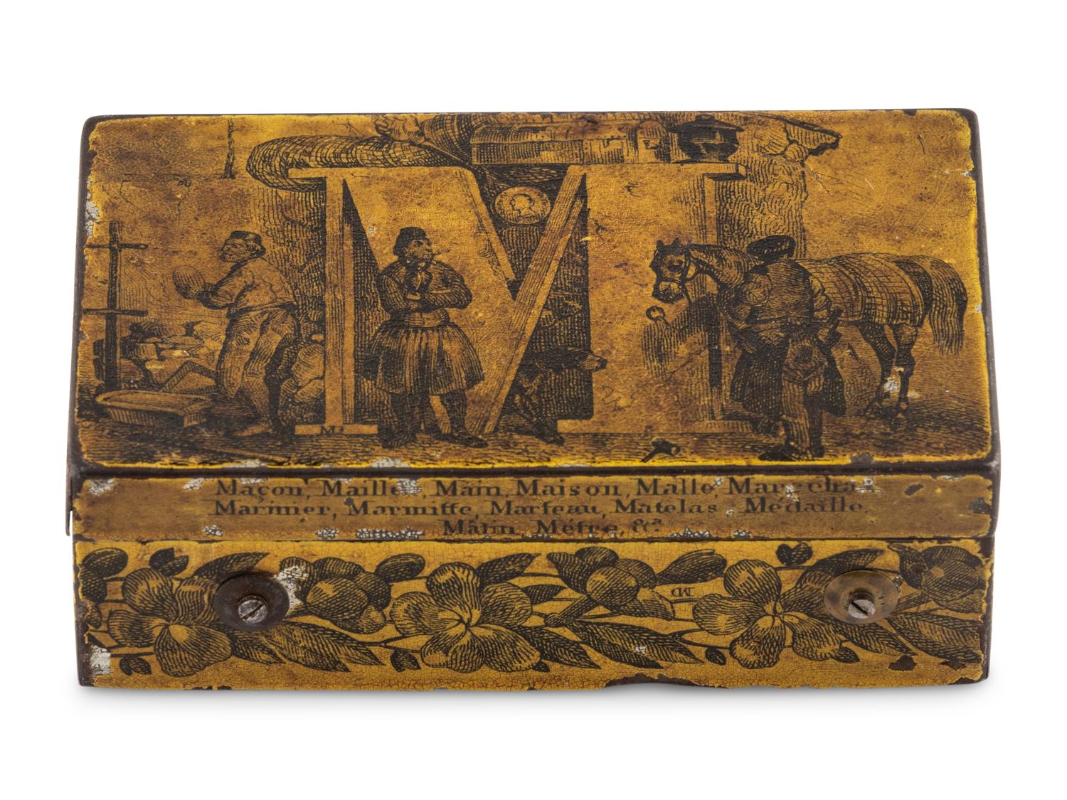 A Musical Movement in a Tin Transfer Box