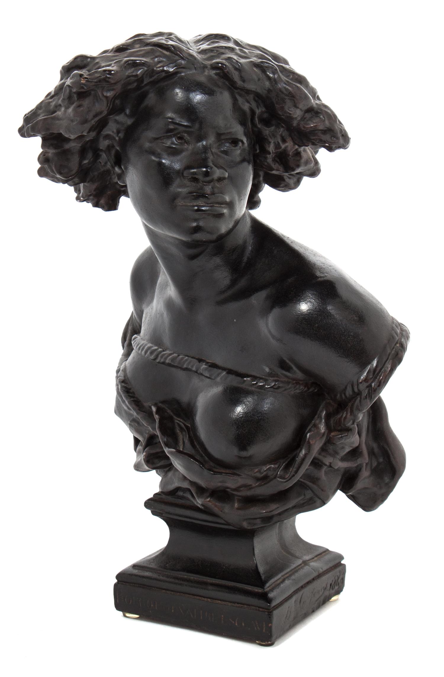 A French Cast Metal Bust Height 14 inches. — AFTER JEAN-BAPTISTE CARPEAUX