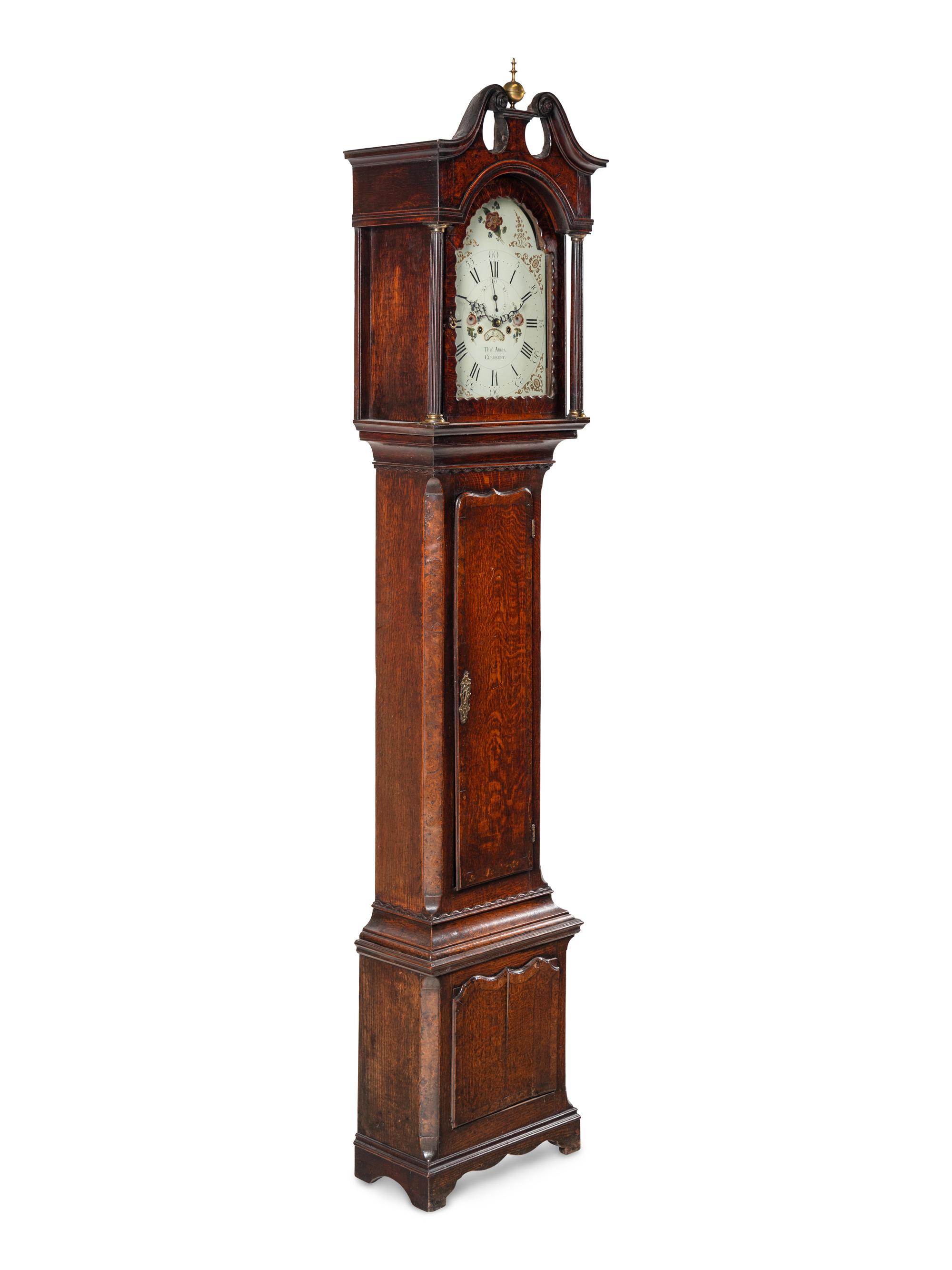 A George III Oak Tall Case Clock