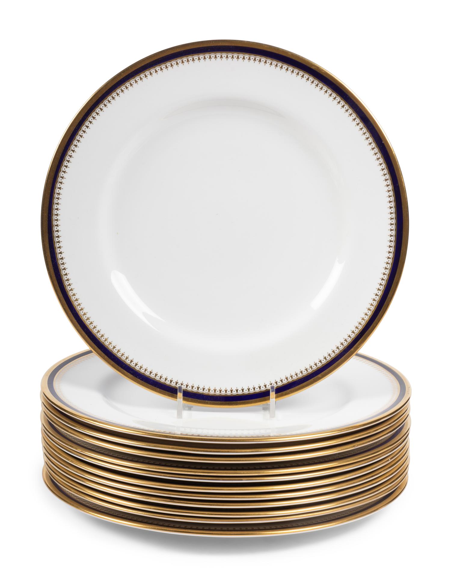 A Spode Knightsbridge Cobalt Porcelain Dinner Service