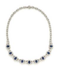 SAPPHIRE AND DIAMOND NECKLACE