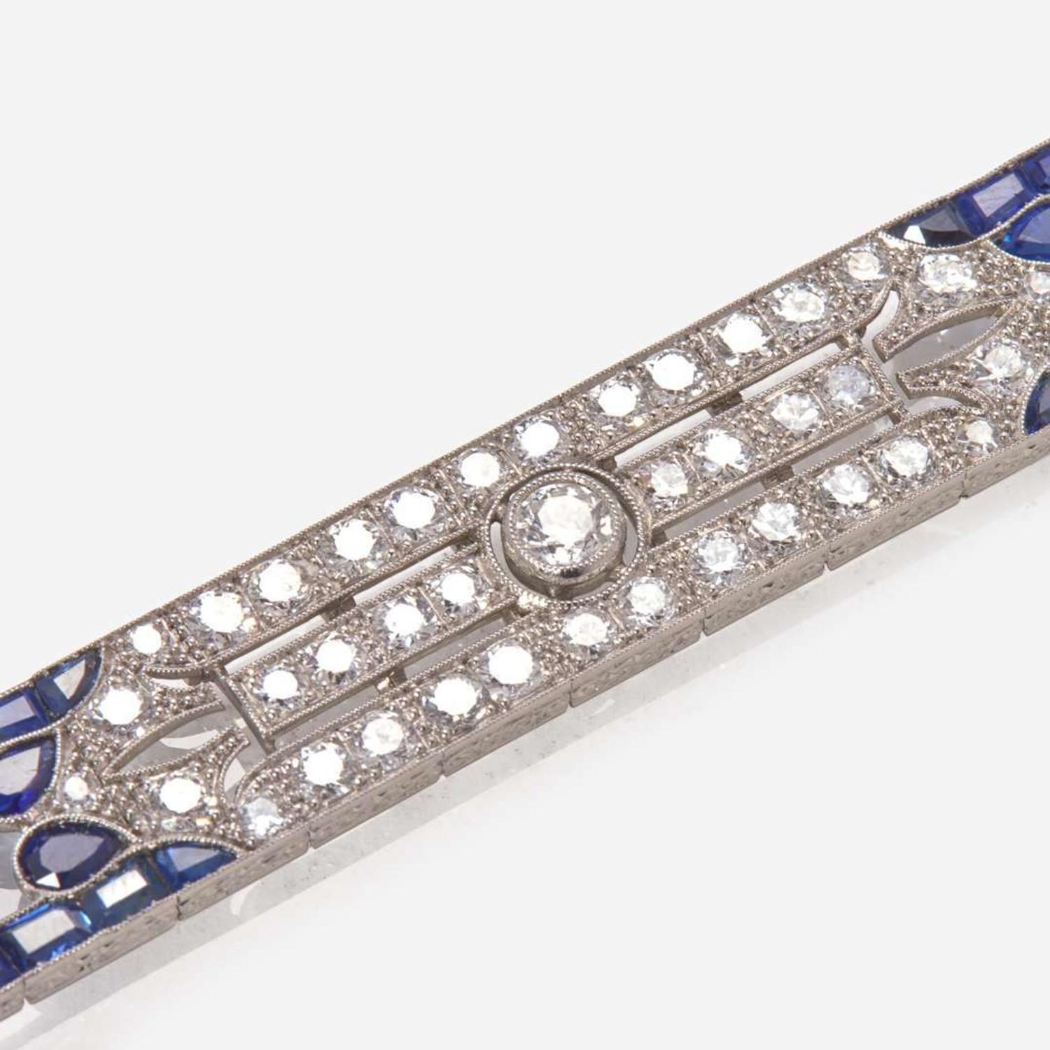An Art Deco Sapphire and Diamond Bracelet