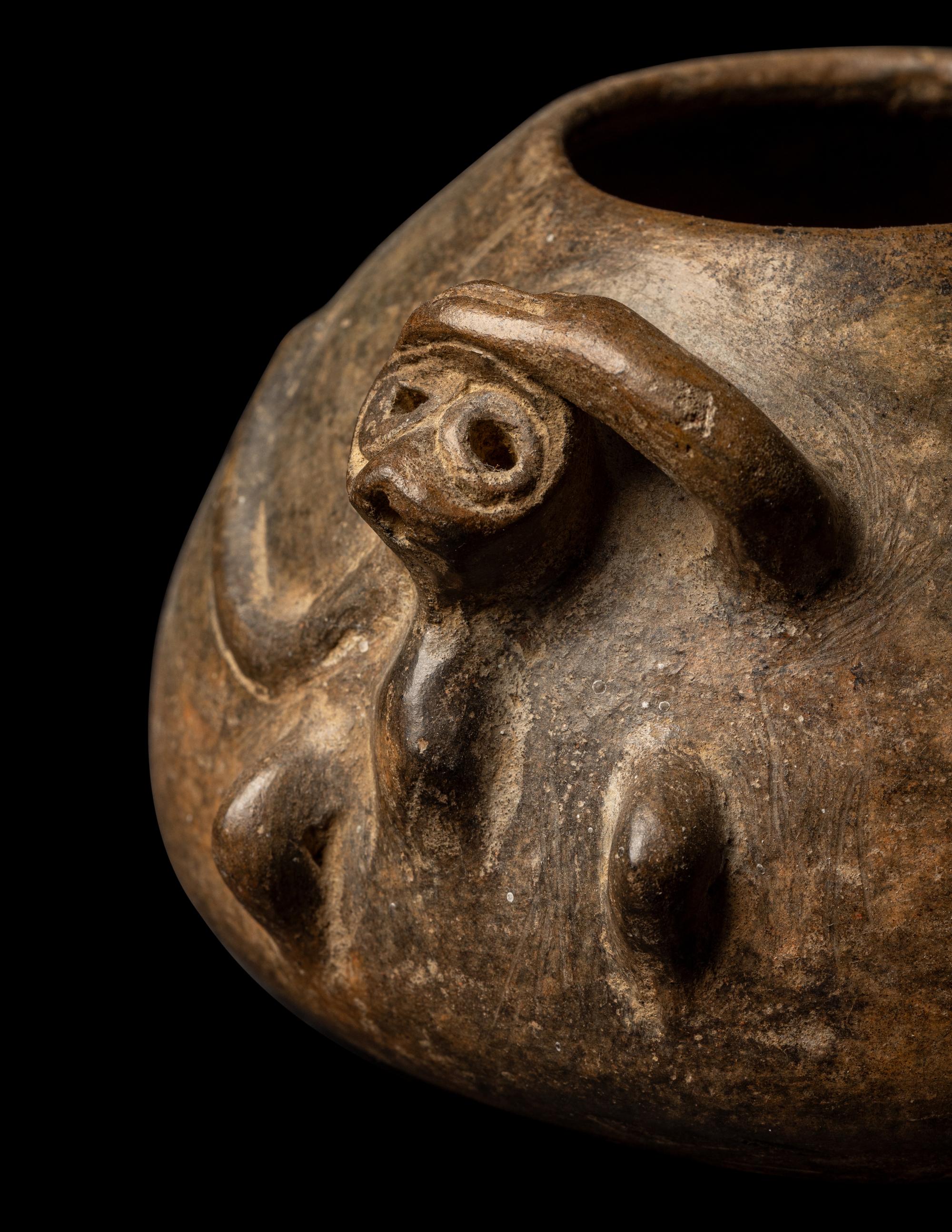 A Maya Vessel with a Seated Monkey