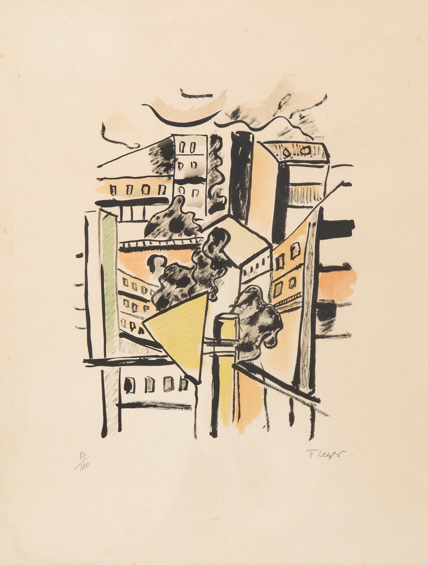 After Fernand Leger, (French, 1881-1955), Les Toits (from La Ville), 1959