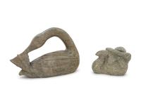 Two Inuit Carved Stone Figures
