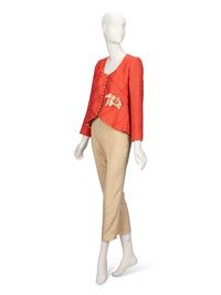 Carven Haute Couture, Coral Pantsuit Ensemble