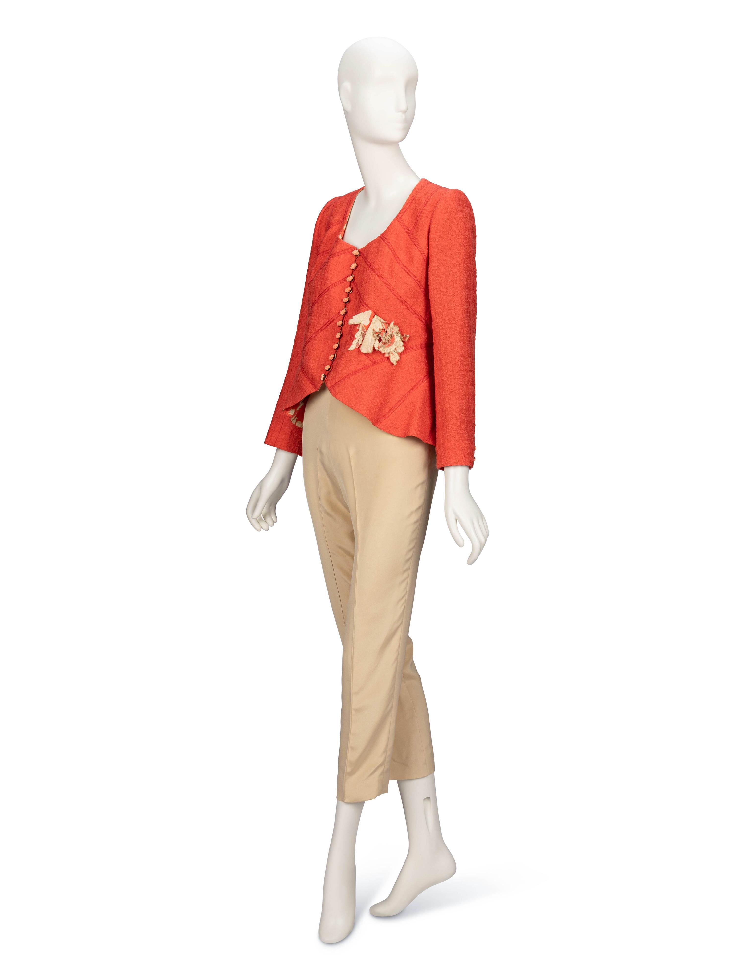 Carven Haute Couture, Coral Pantsuit Ensemble