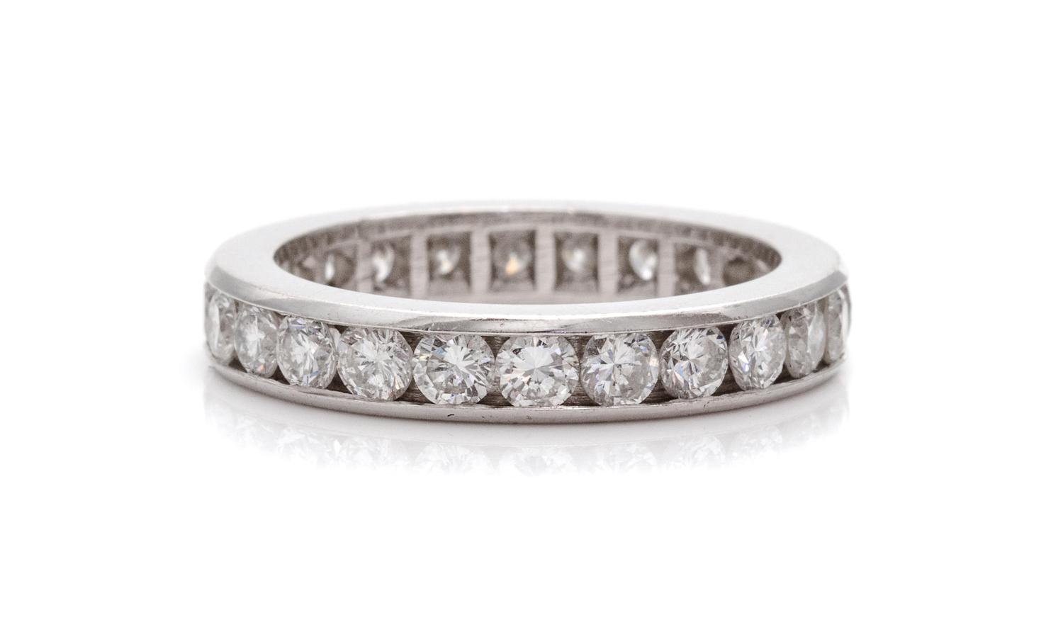 A Platinum and Diamond Eternity Band,
