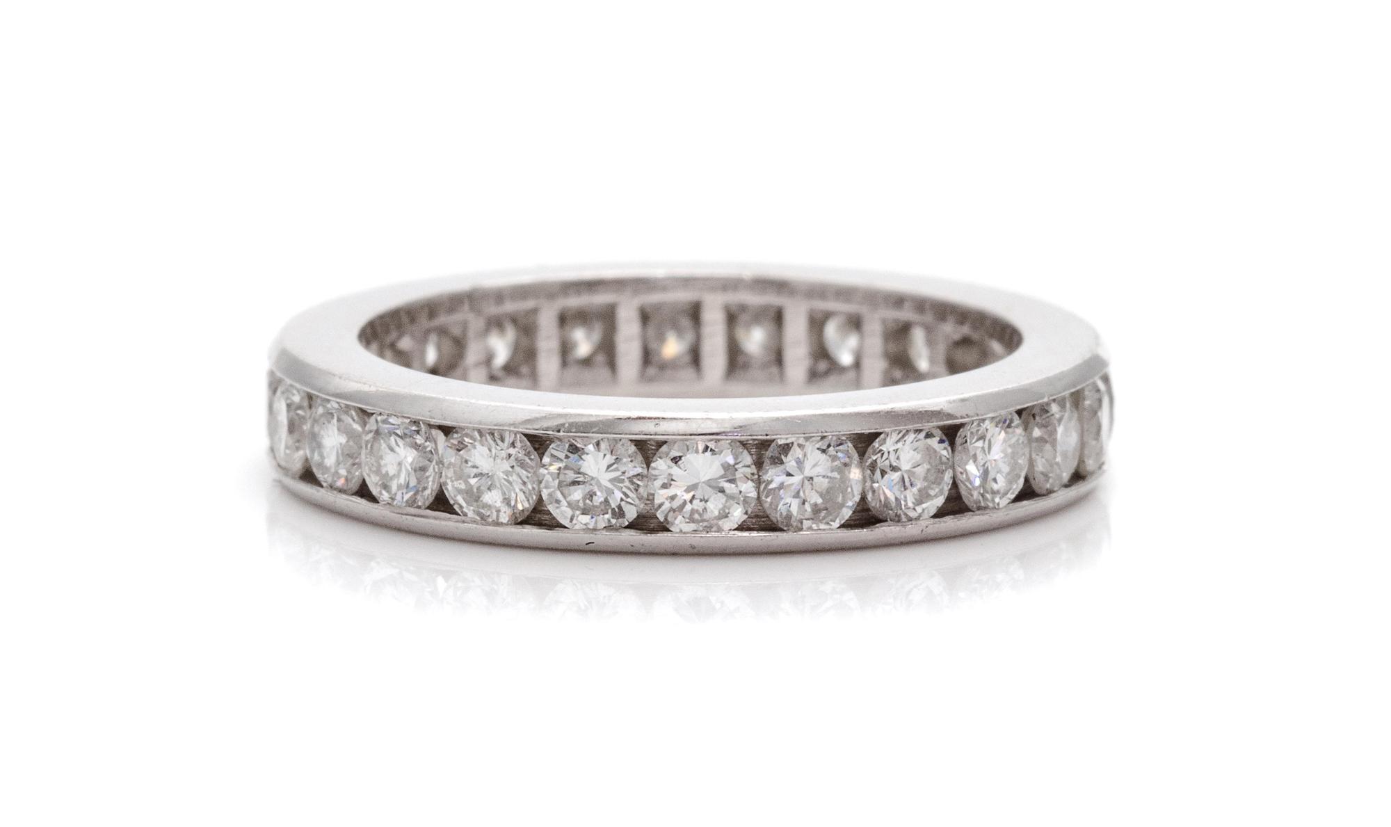 A Platinum and Diamond Eternity Band,