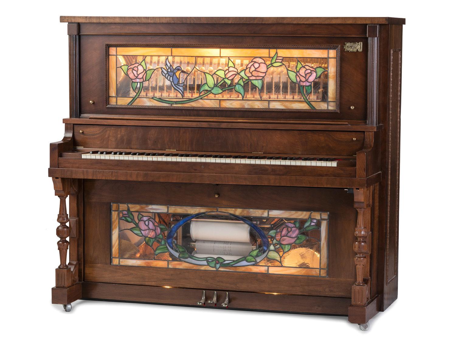 A Packard Stained-Glass Inset 25-Cent Player Piano Orchestrion