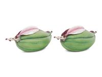 A Pair of Italian Porcelain Gourds