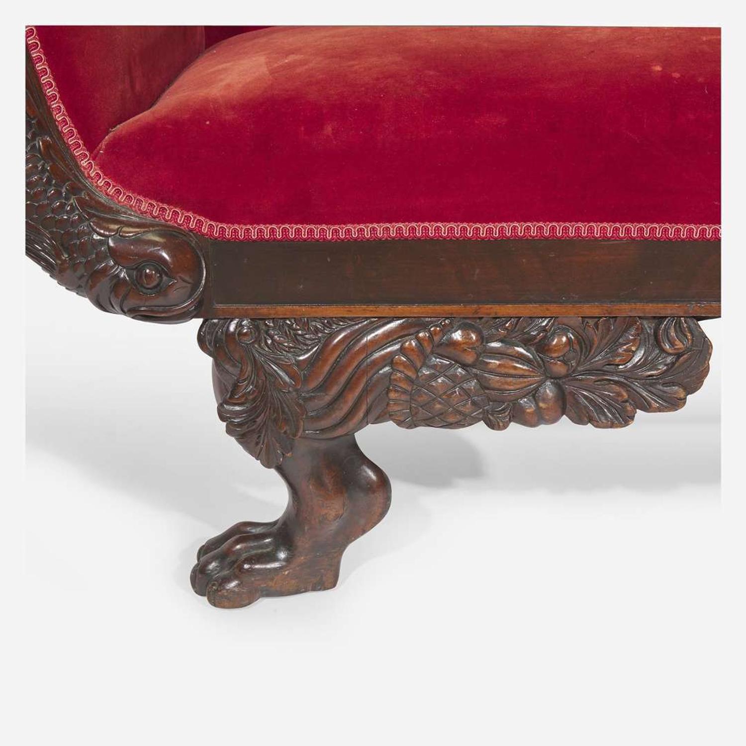 A Classical carved mahogany sofa circa 1820