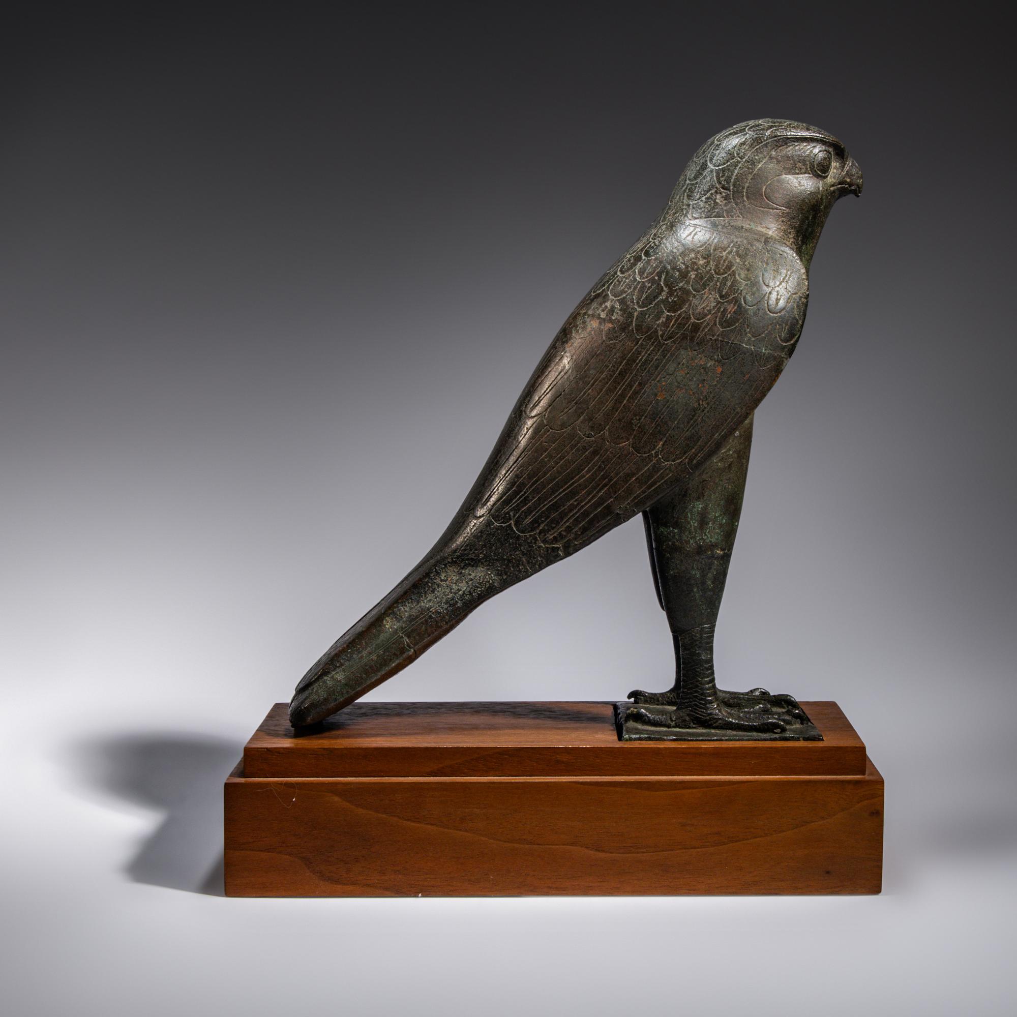 An Egyptian Bronze Falcon