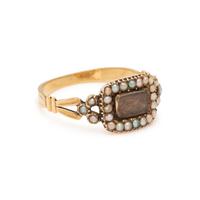 VICTORIAN, SEED PEARL RING