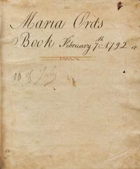 A wax profile portrait of Maria Ord (1779-1834), Philadelphia, PA, dated, "1799"