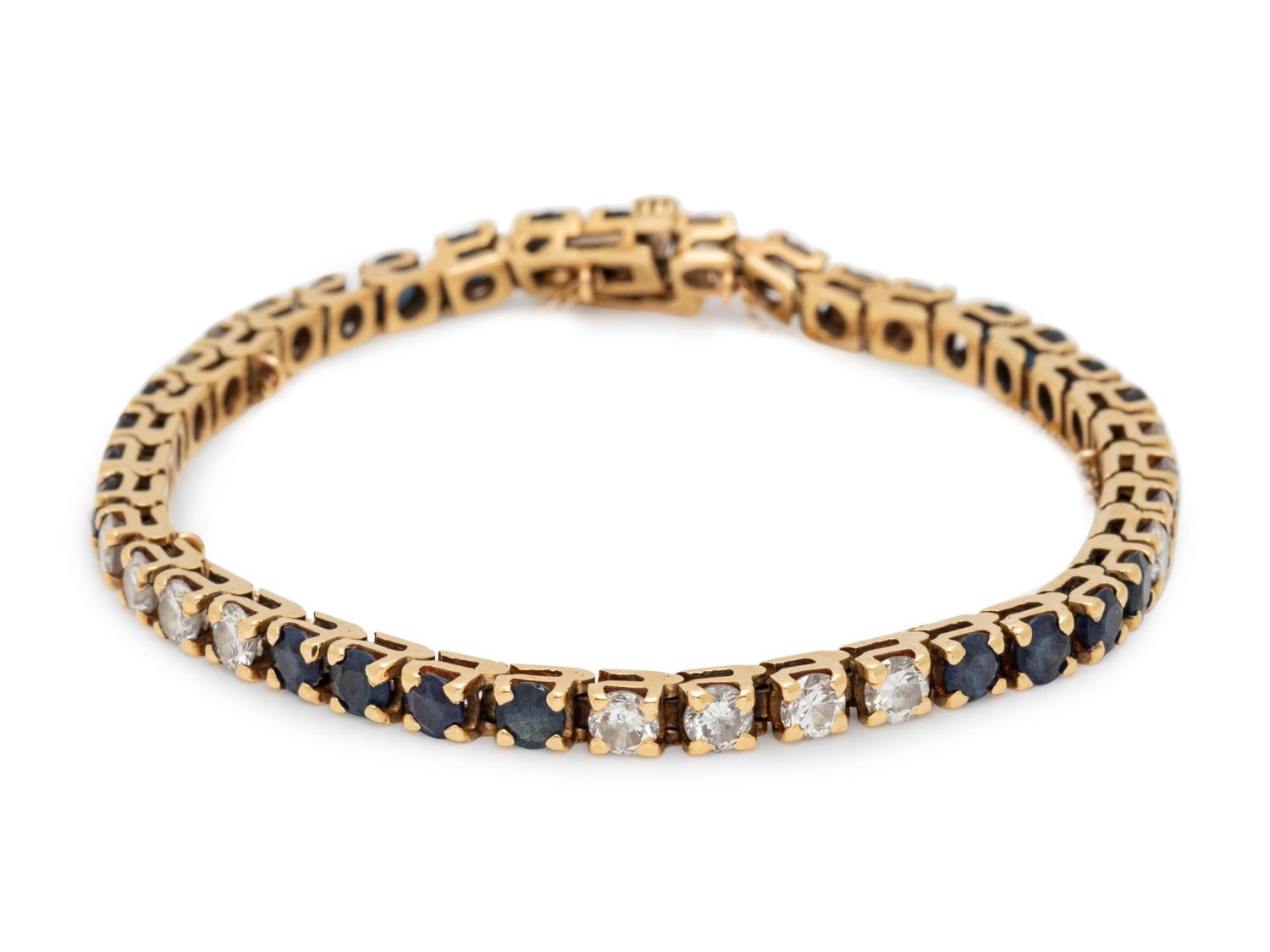 DIAMOND AND SAPPHIRE BRACELET