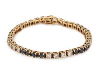 DIAMOND AND SAPPHIRE BRACELET