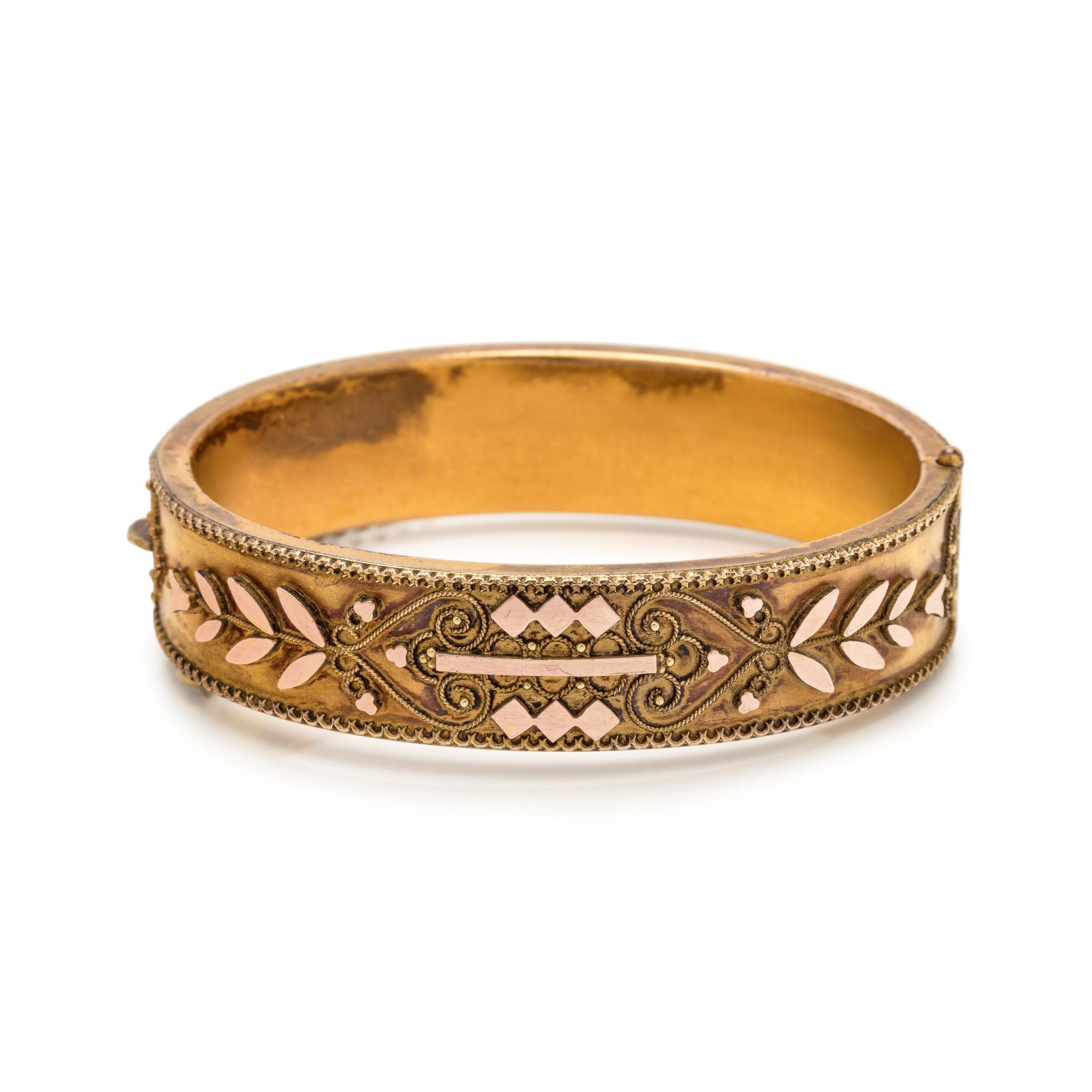 Antique, Yellow Gold-Filled Bangle Bracelet