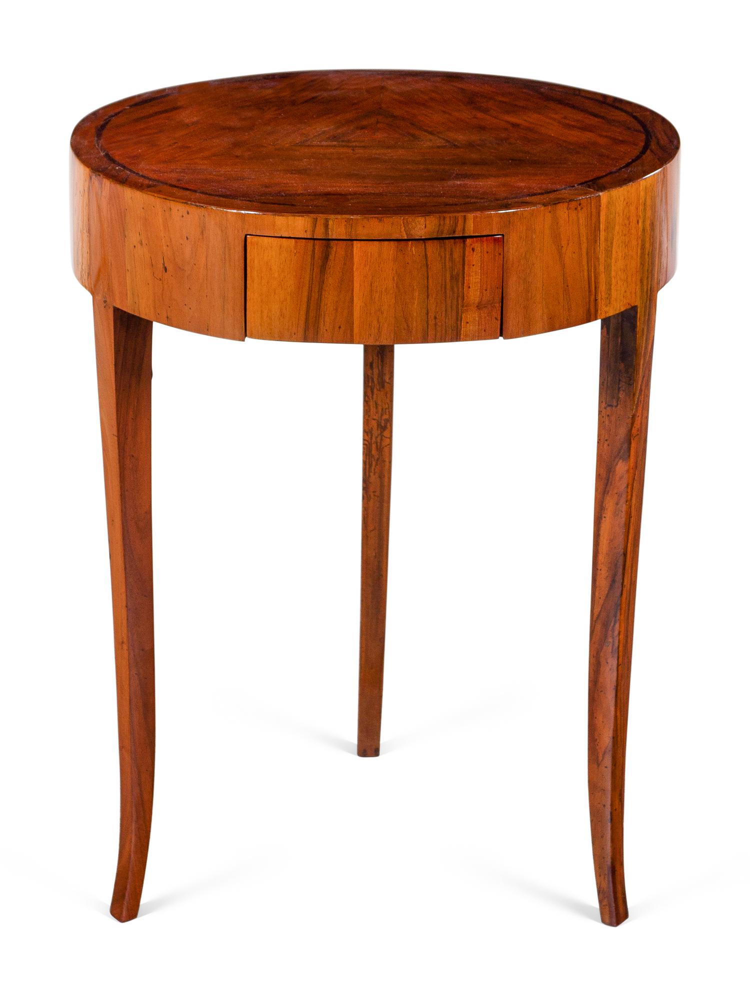 A North Italian Olivewood and Walnut Occasional Table