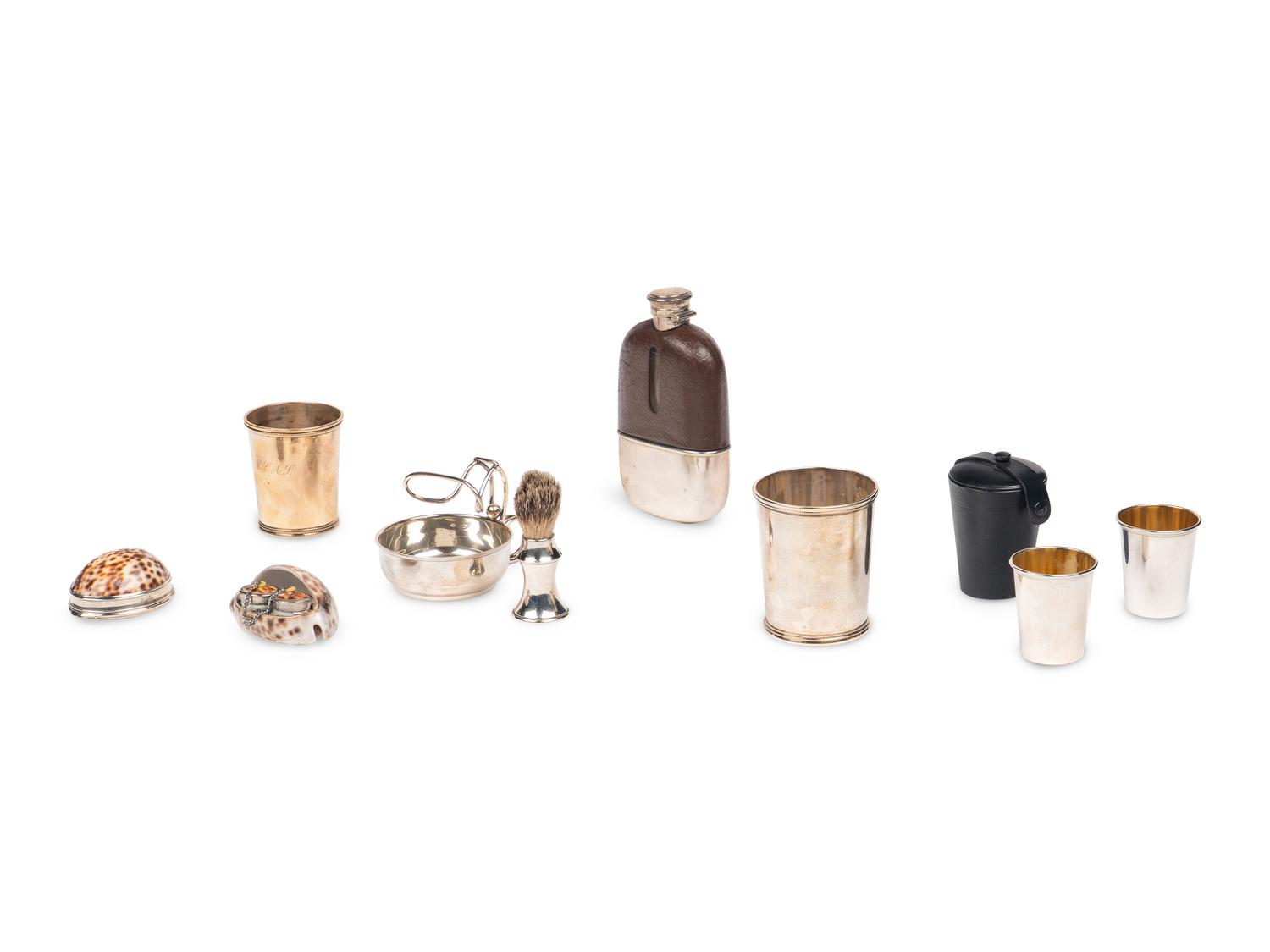 A Group of Seven Silver and Silver-Mounted Articles