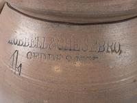 Two Cobalt Decorated Stoneware Vessels