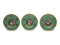 A Set of Twelve Royal Worcester Porcelain Cabinet Plates