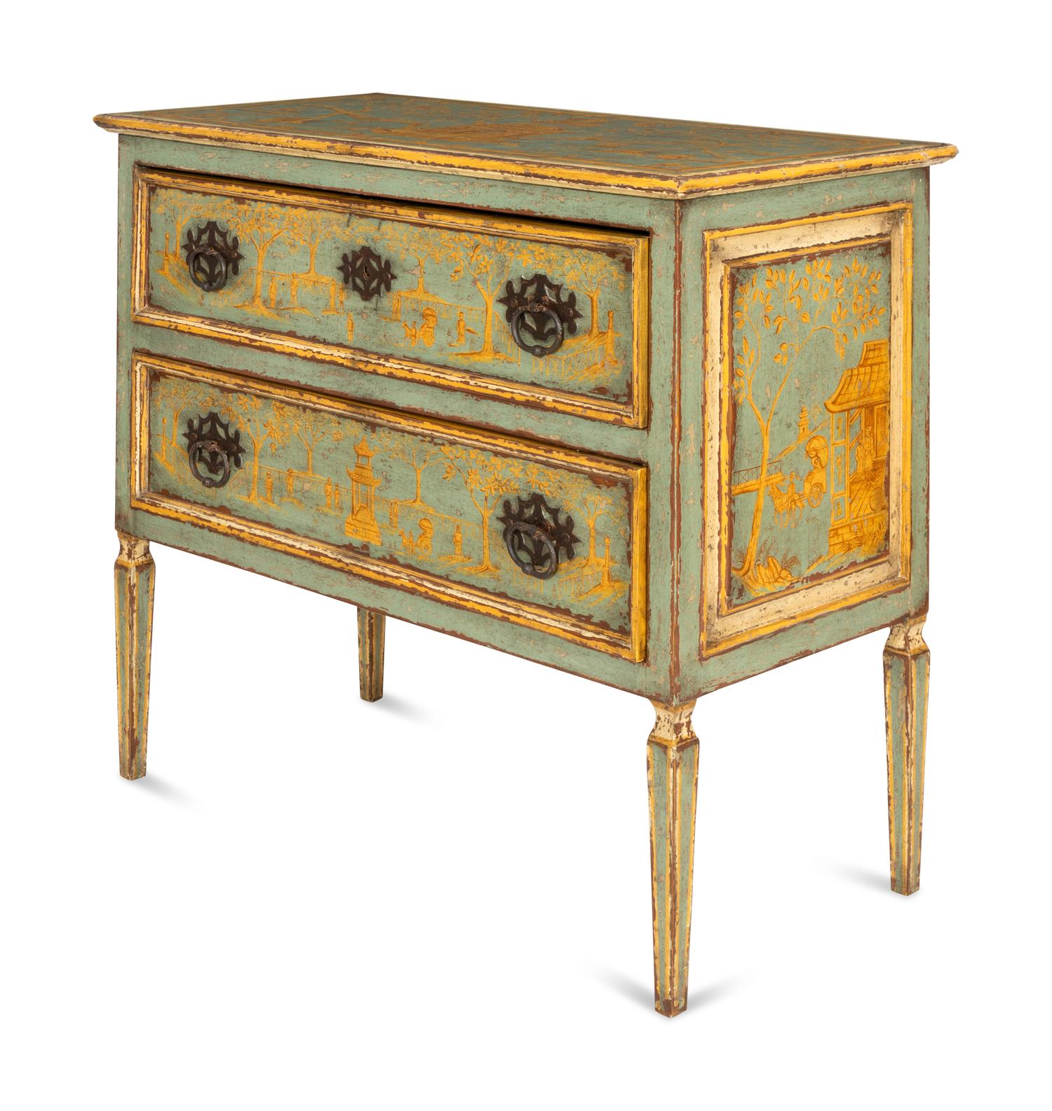 An Italian Chinoiserie-Decorated Commode