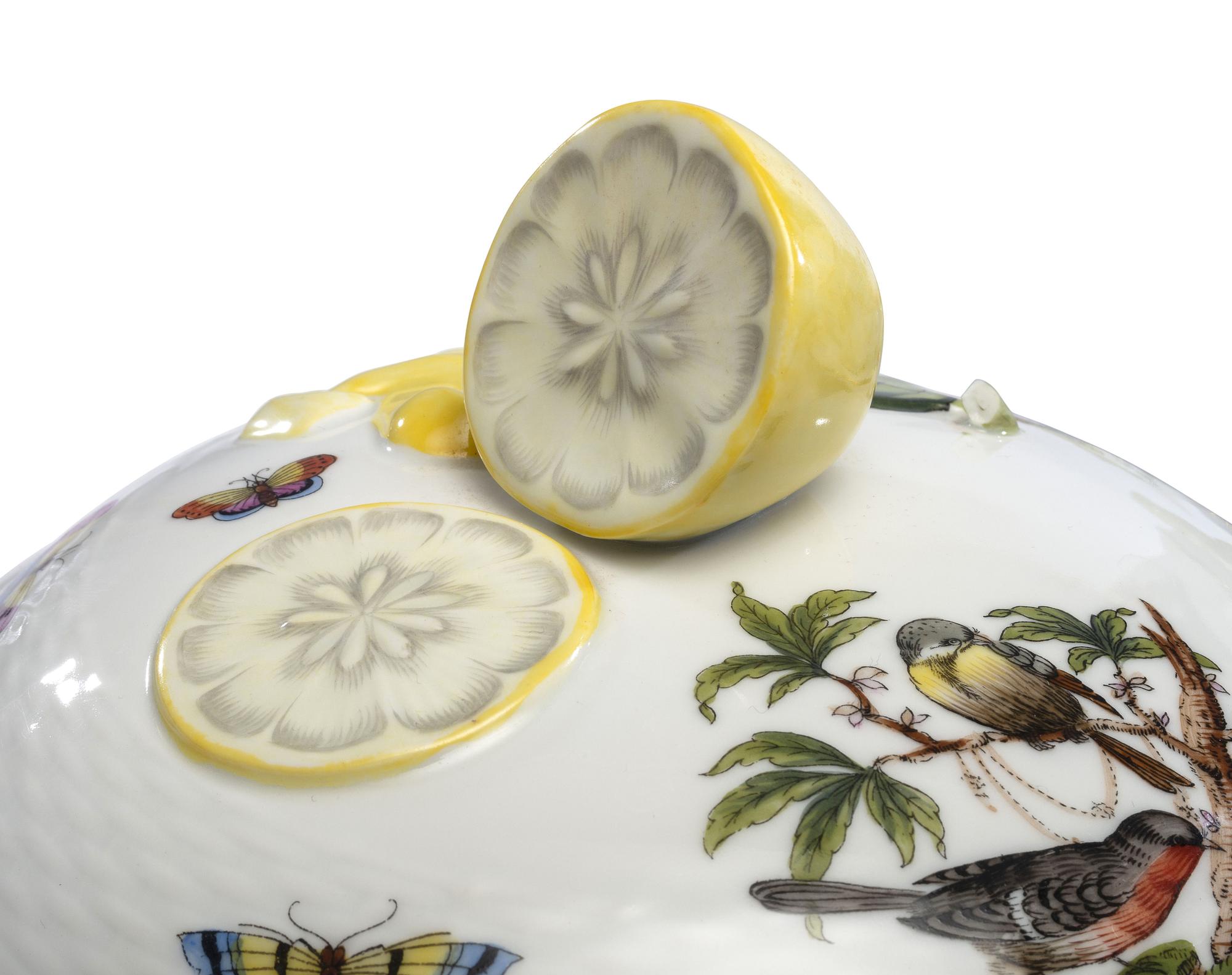 A Herend Rothschild Bird Porcelain Dinner Service
