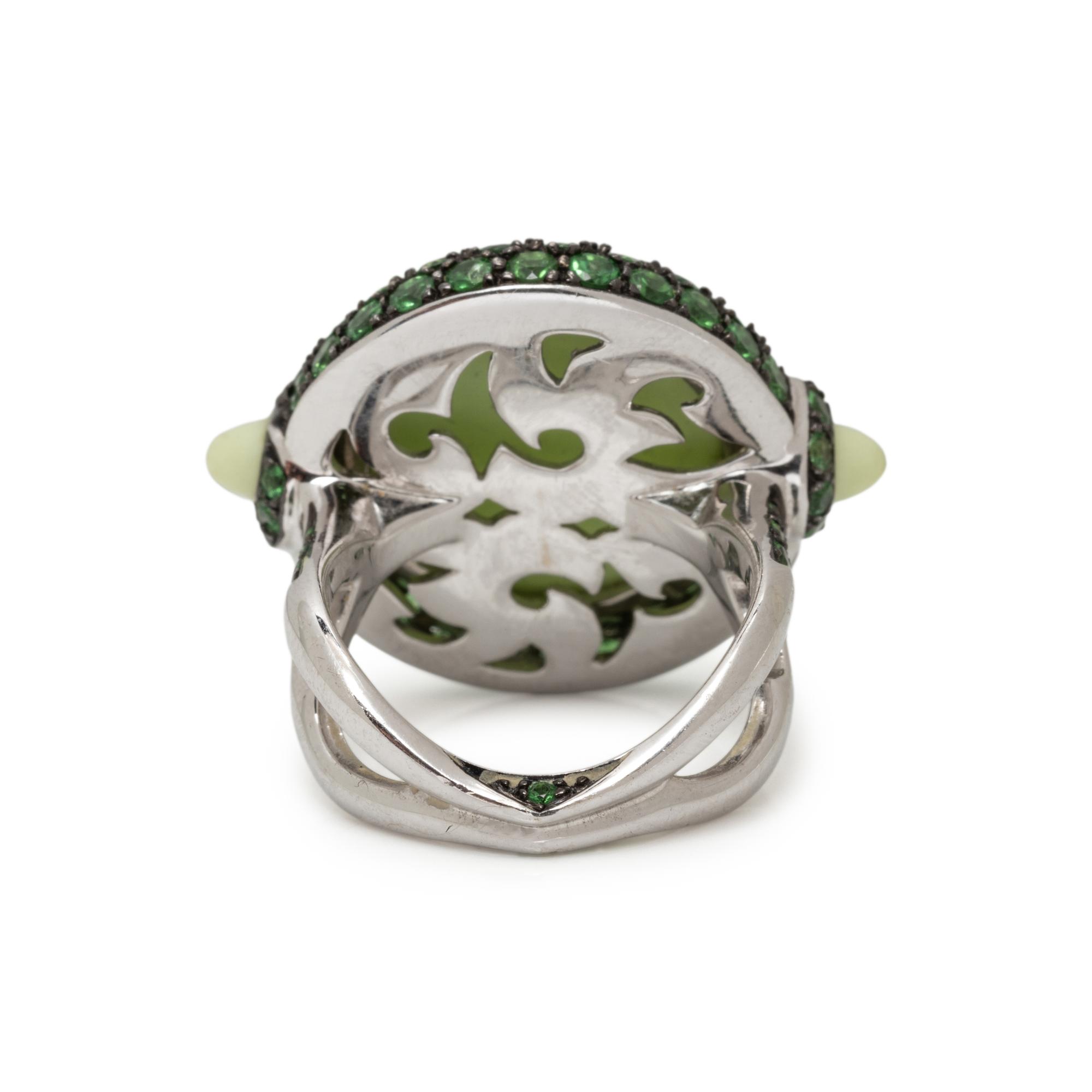 STEPHEN WEBSTER, WHITE GOLD AND MULTIGEM RING