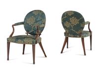 A Pair of George III Mahogany Armchairs