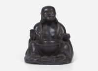 A Wedgwood Black Basalt Figure of Buddha, UK, circa 1910