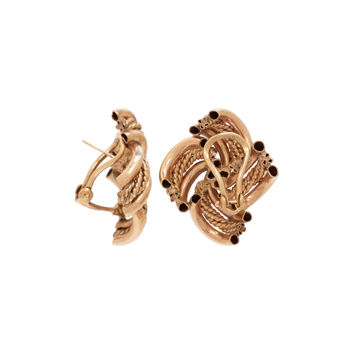 YELLOW GOLD EARCLIPS