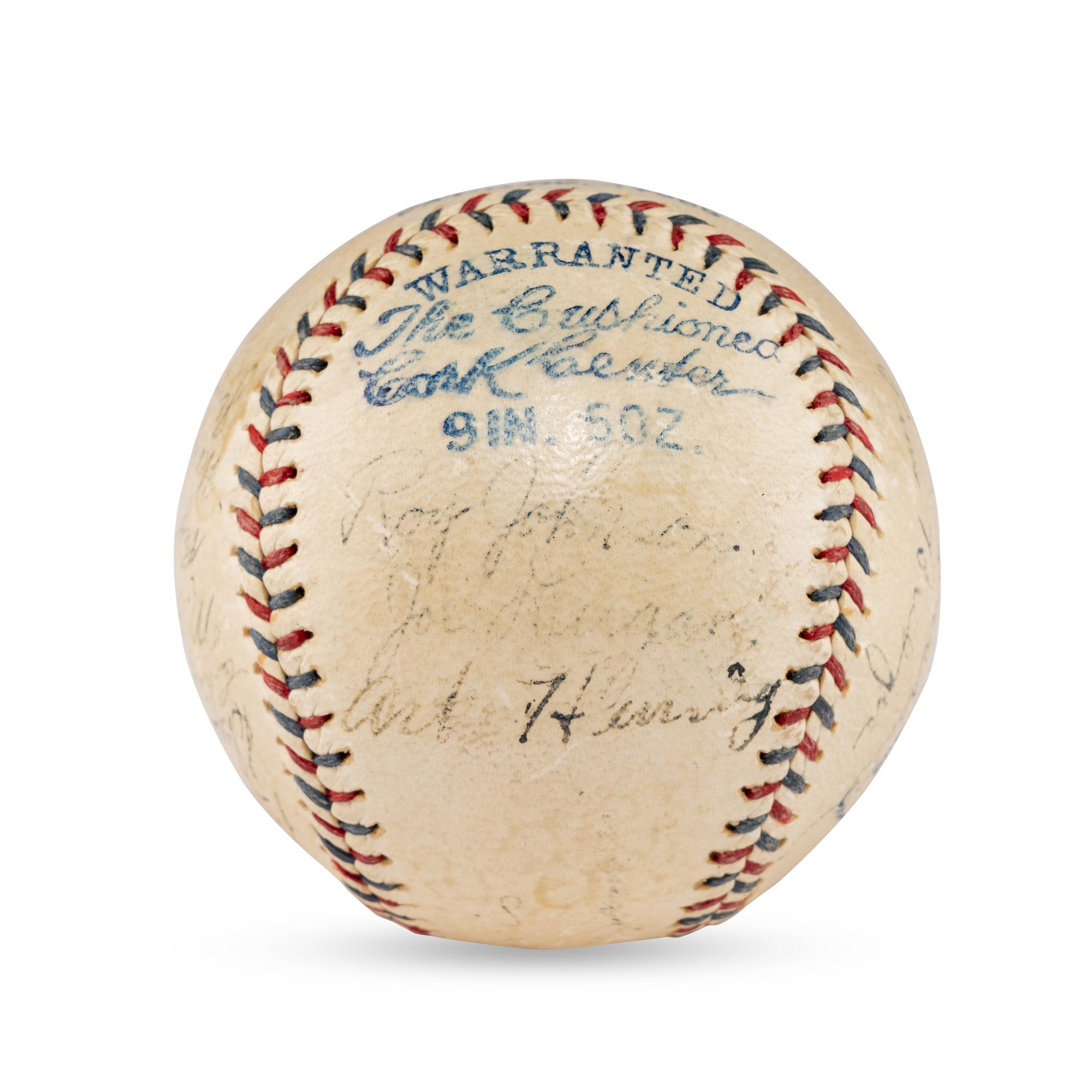 A 1931 Detroit Tigers Team Signed Autograph Baseball (JSA Auction Letter),