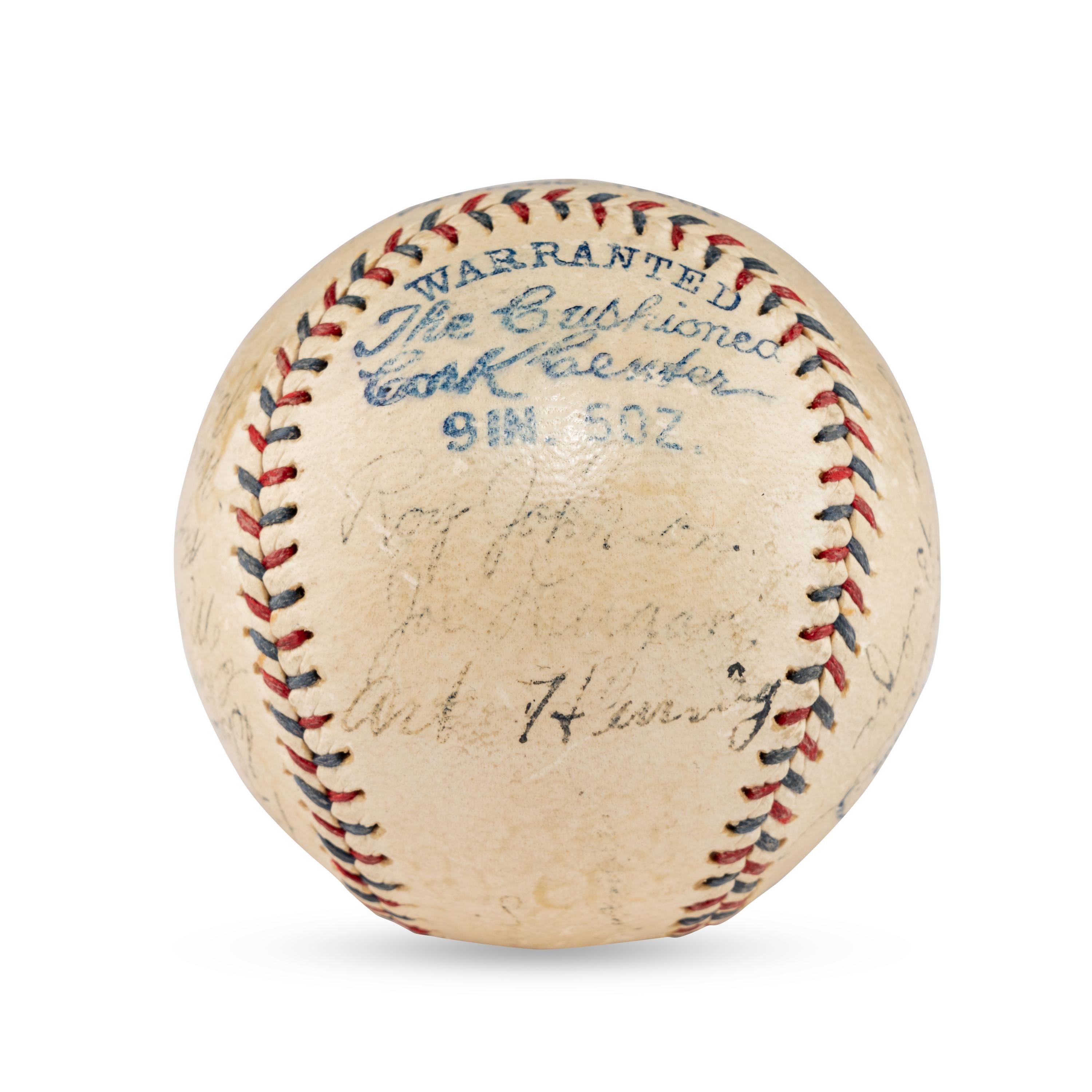 A 1931 Detroit Tigers Team Signed Autograph Baseball (JSA Auction Letter),