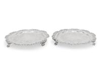 A Pair of George III Silver Salvers