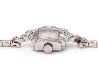 PLATINUM, WHITE GOLD AND DIAMOND WRISTWATCH