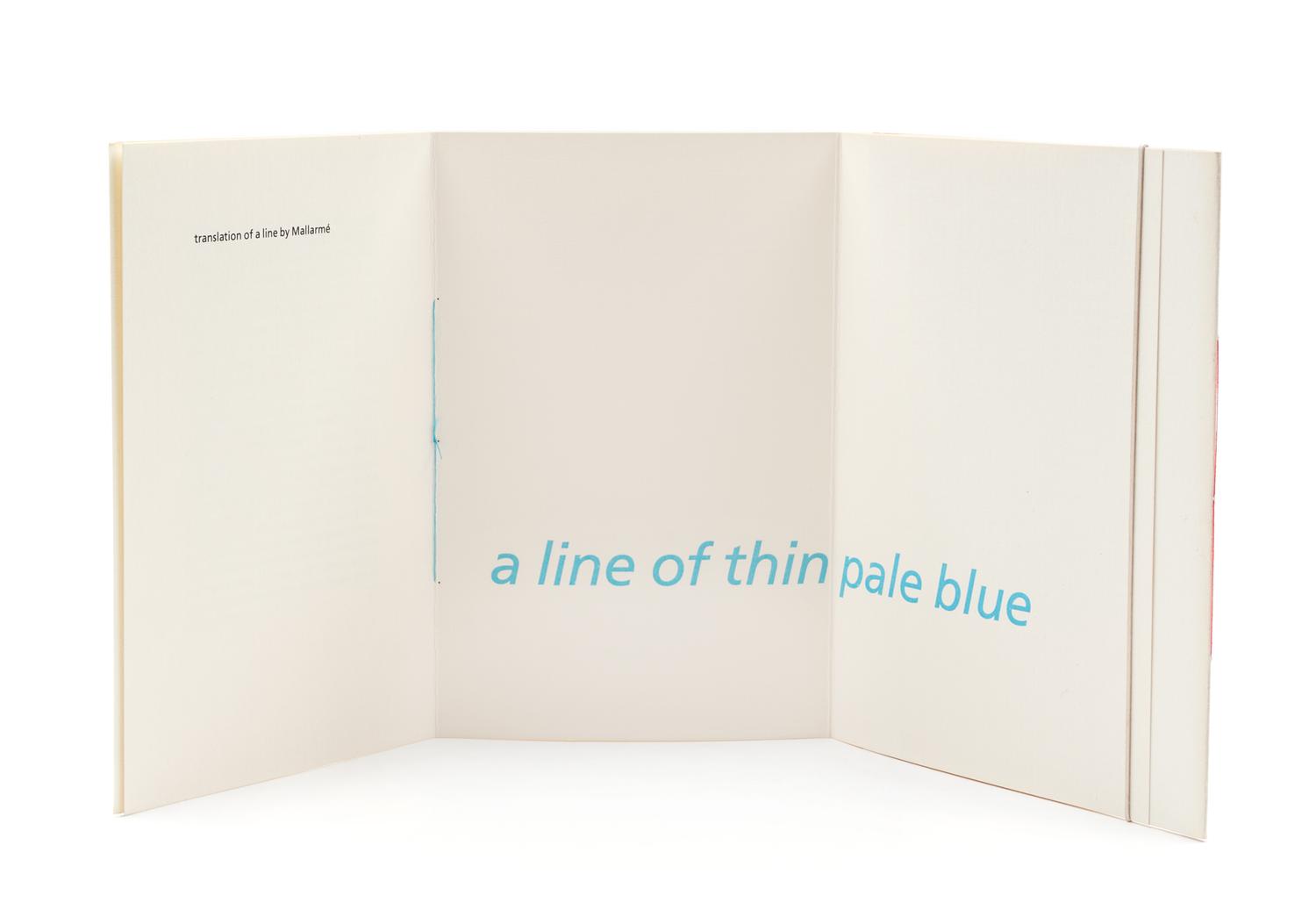 CUTTS, SIMON AND IAN HAMILTON FINLAY. Lines of Thin Pale Blue and Red. Nevers, 1990. (with one other)