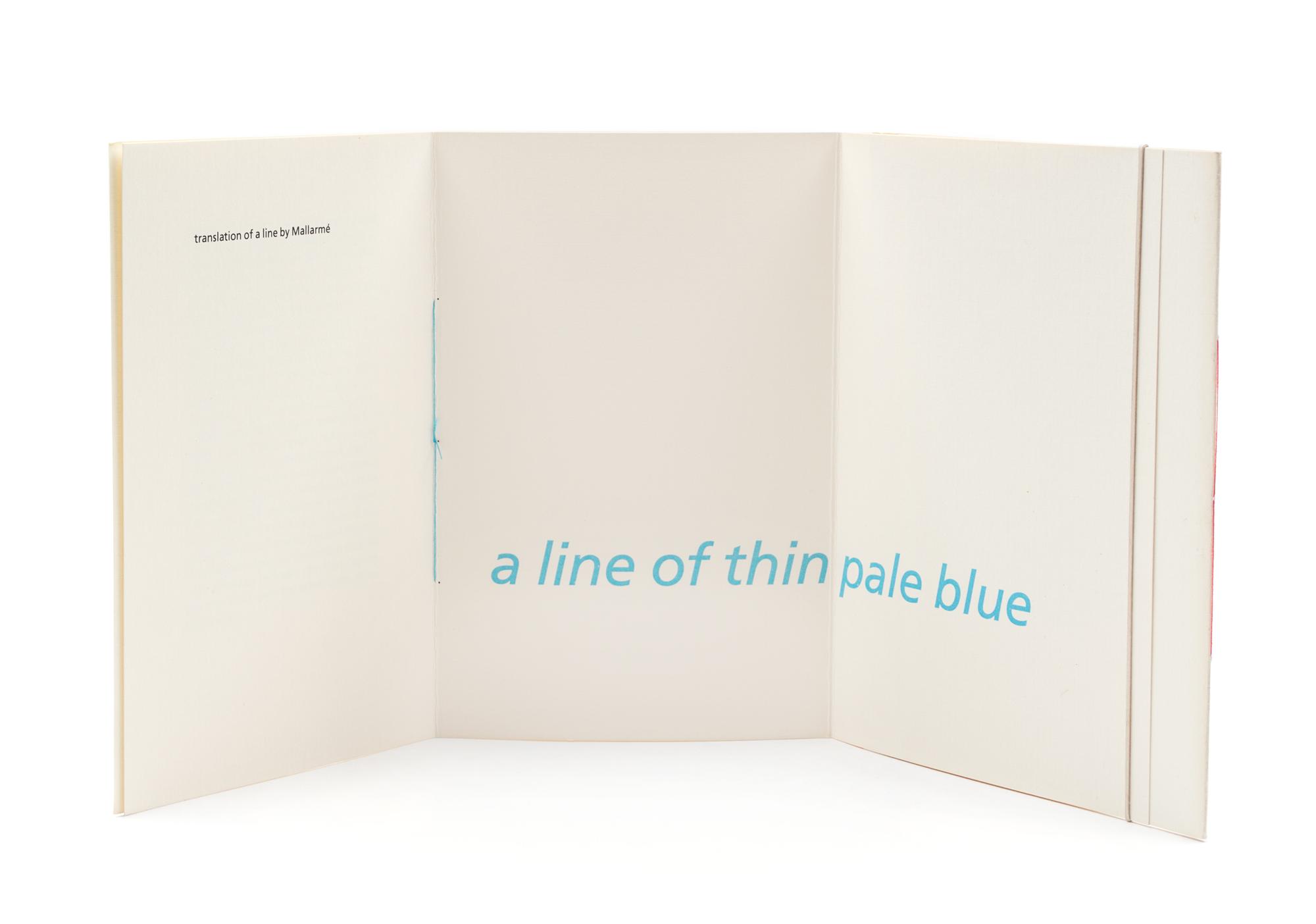 CUTTS, SIMON AND IAN HAMILTON FINLAY. Lines of Thin Pale Blue and Red. Nevers, 1990. (with one other)