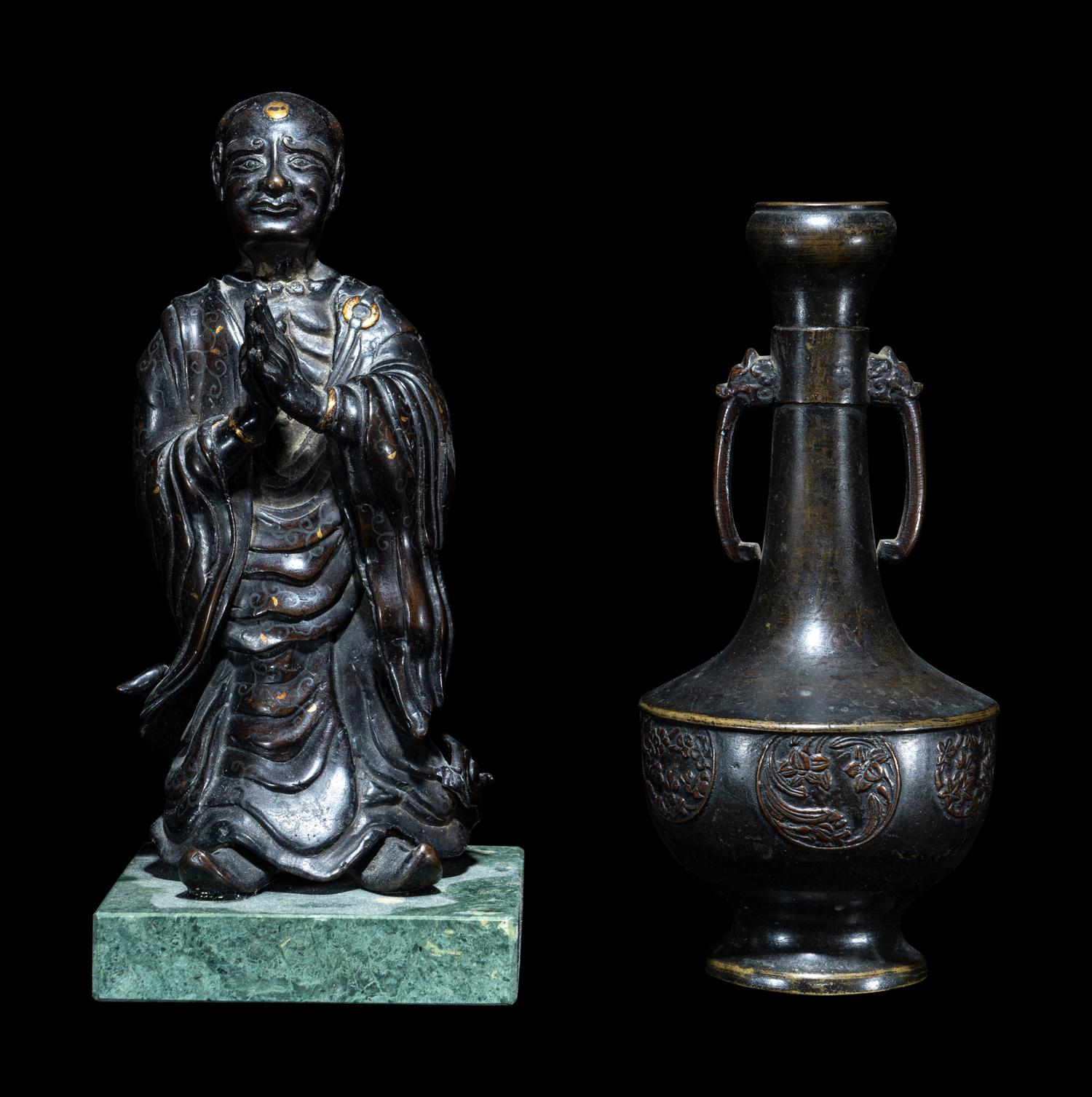 Two Japanese Bronze Articles