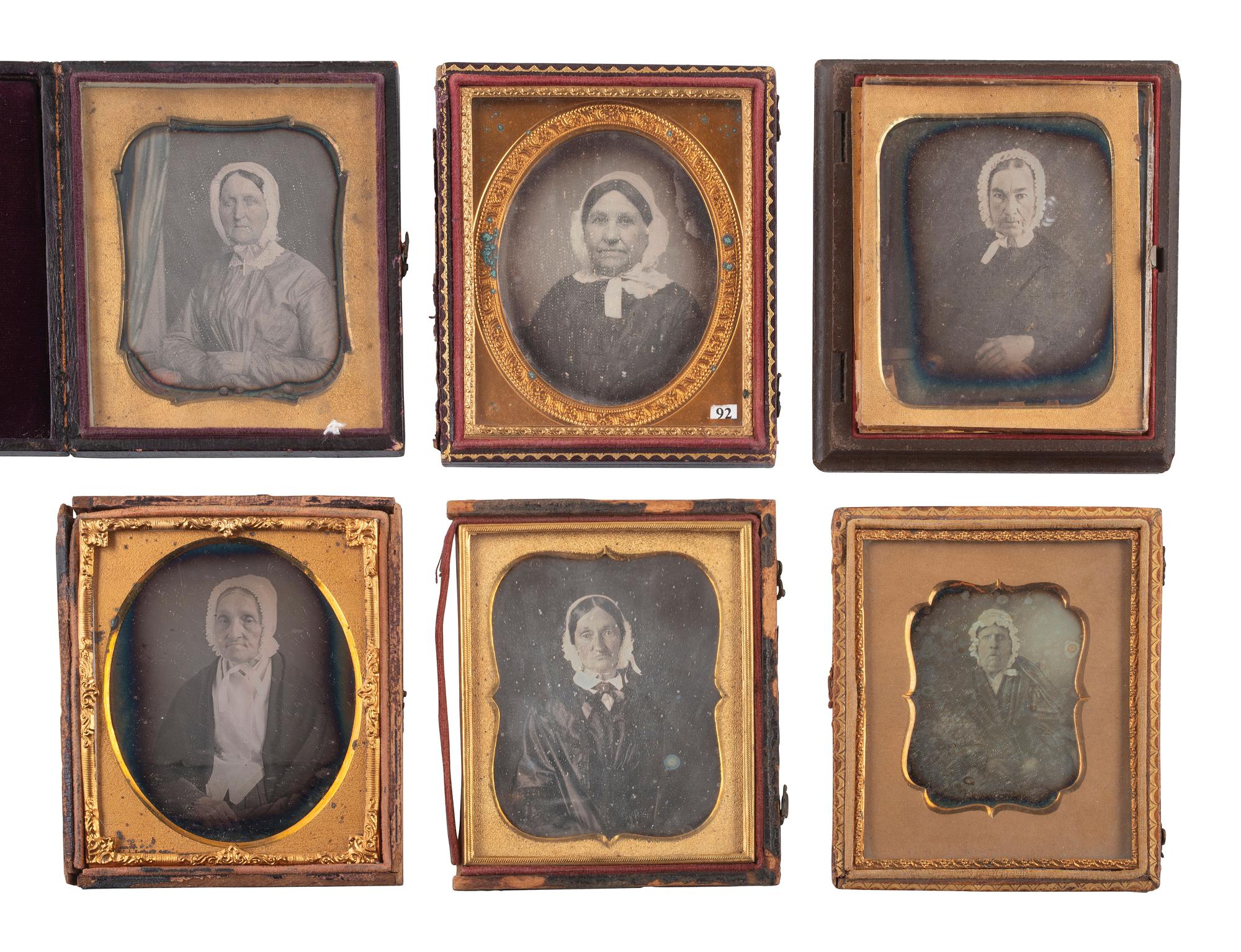 [EARLY PHOTOGRAPHY]. 30 sixth plate daguerreotypes of middle aged and elderly women.