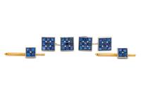 CARTIER, SAPPHIRE DRESS SET