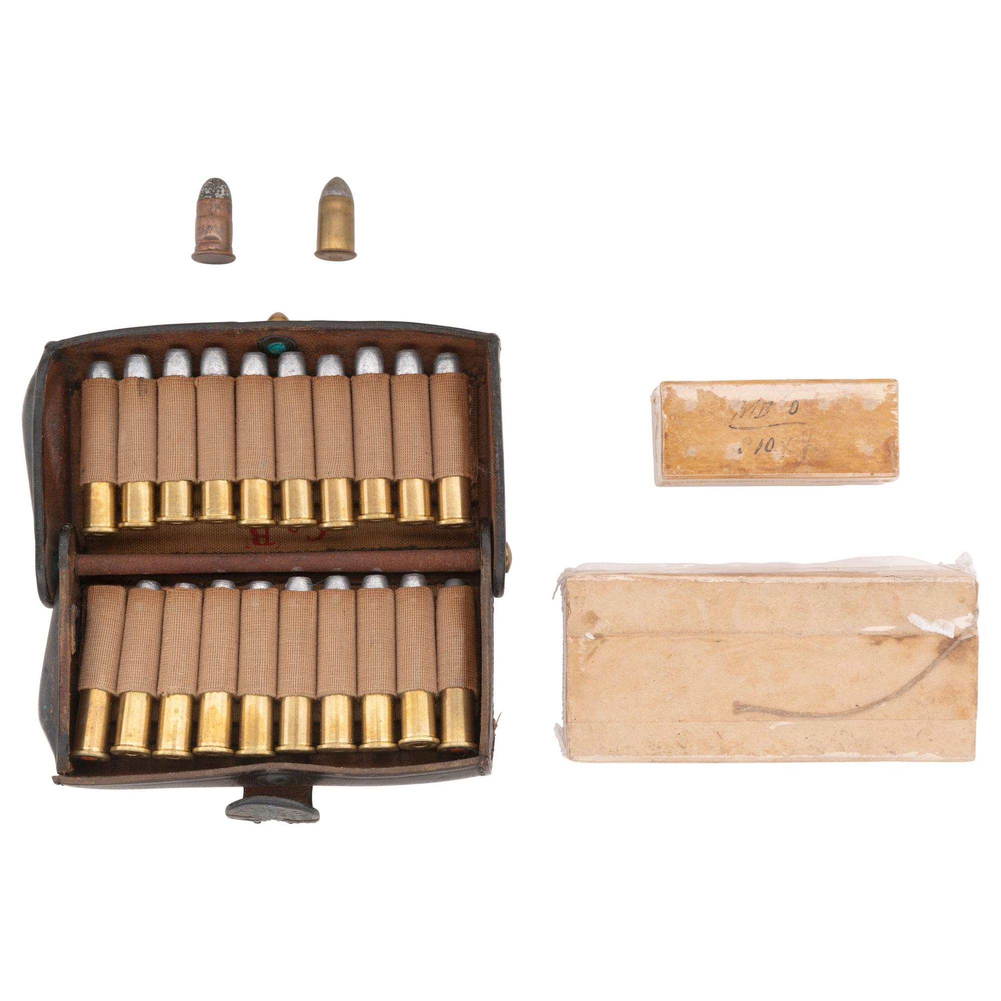 Group of Indian War Era Cartridges & a McKeever Box