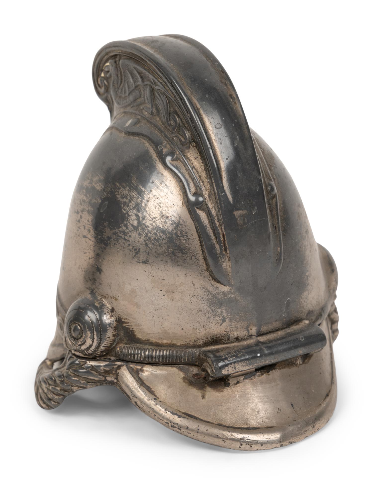 Two Knight Inkwells and a Helmet Inkwell