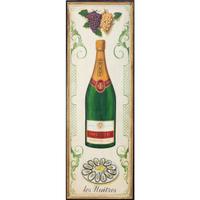A Mercier Champagne and les Huitres Painted Advertising Panel