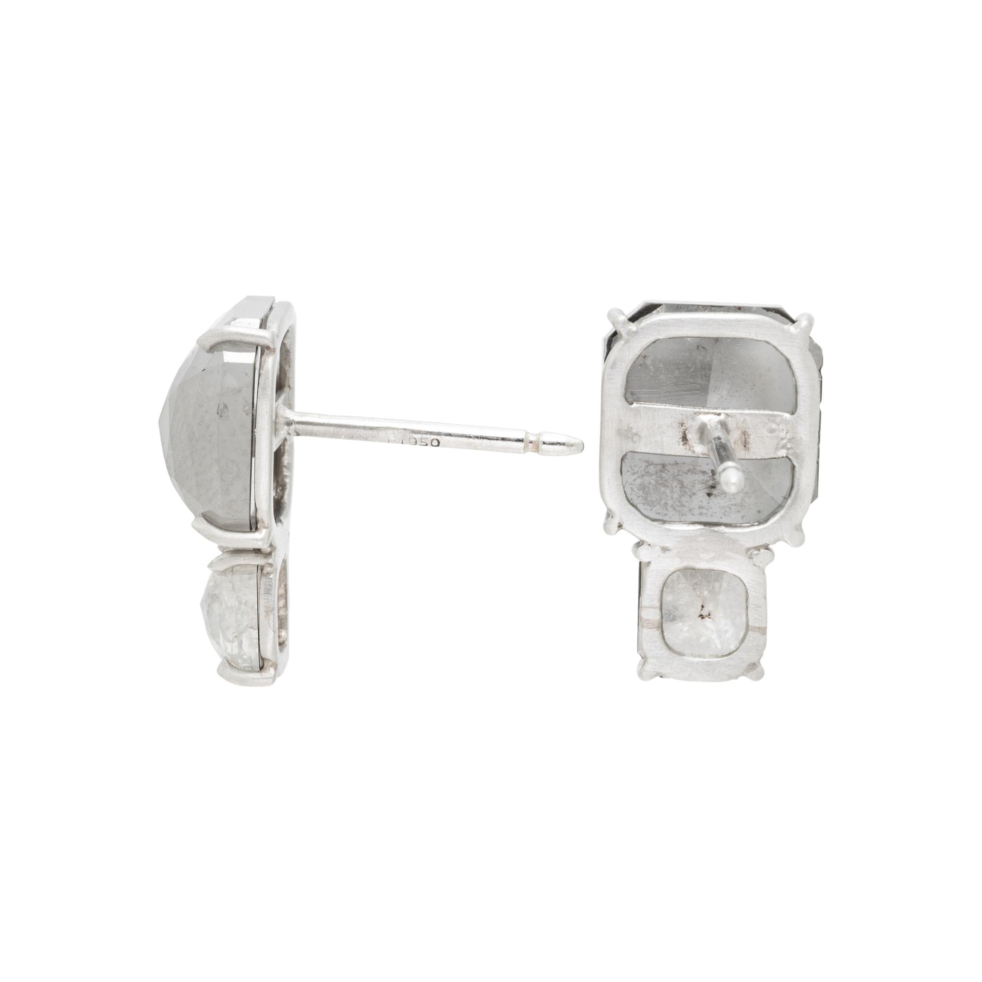 PLATINUM AND DIAMOND EARRINGS