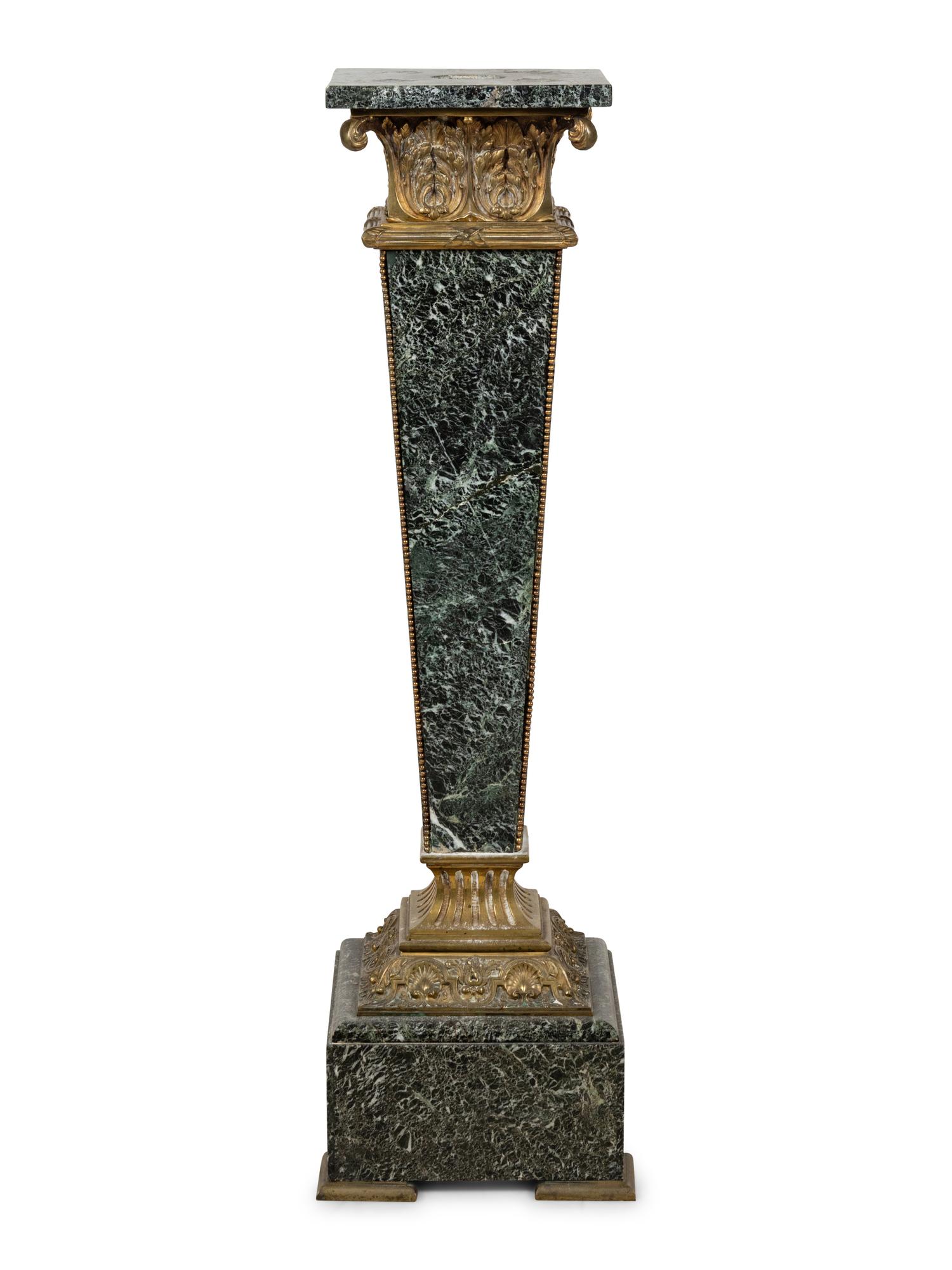 A Gilt Bronze Mounted Marble Pedestal
