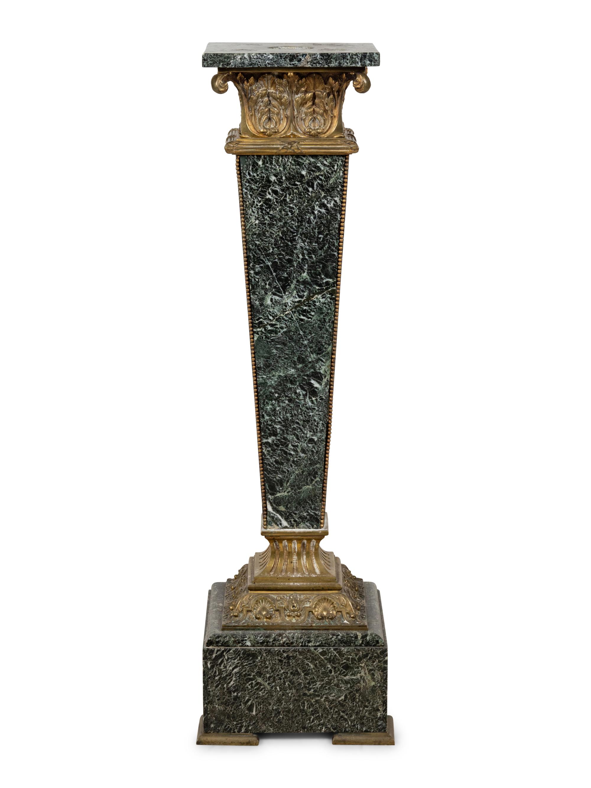 A Gilt Bronze Mounted Marble Pedestal